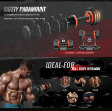 Cargar imagen en el visor de la galería, 25lbs 5 in 1 Single Adjustable Dumbbell Free Weight with Anti-Slip Metal Handle
