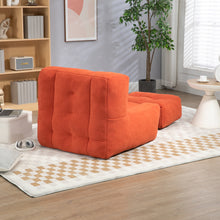 Carica l&#39;immagine nel visualizzatore di Gallery, Fluffy Bean Bag Chair with Memory Foam and Ottoman
