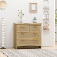 Charger l&#39;image dans la galerie, Four Drawer Rattan Chest of Drawers
