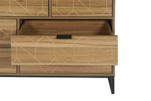 Charger l&#39;image dans la galerie, Modern 7 Drawer Wood Dresser, Walnut Color
