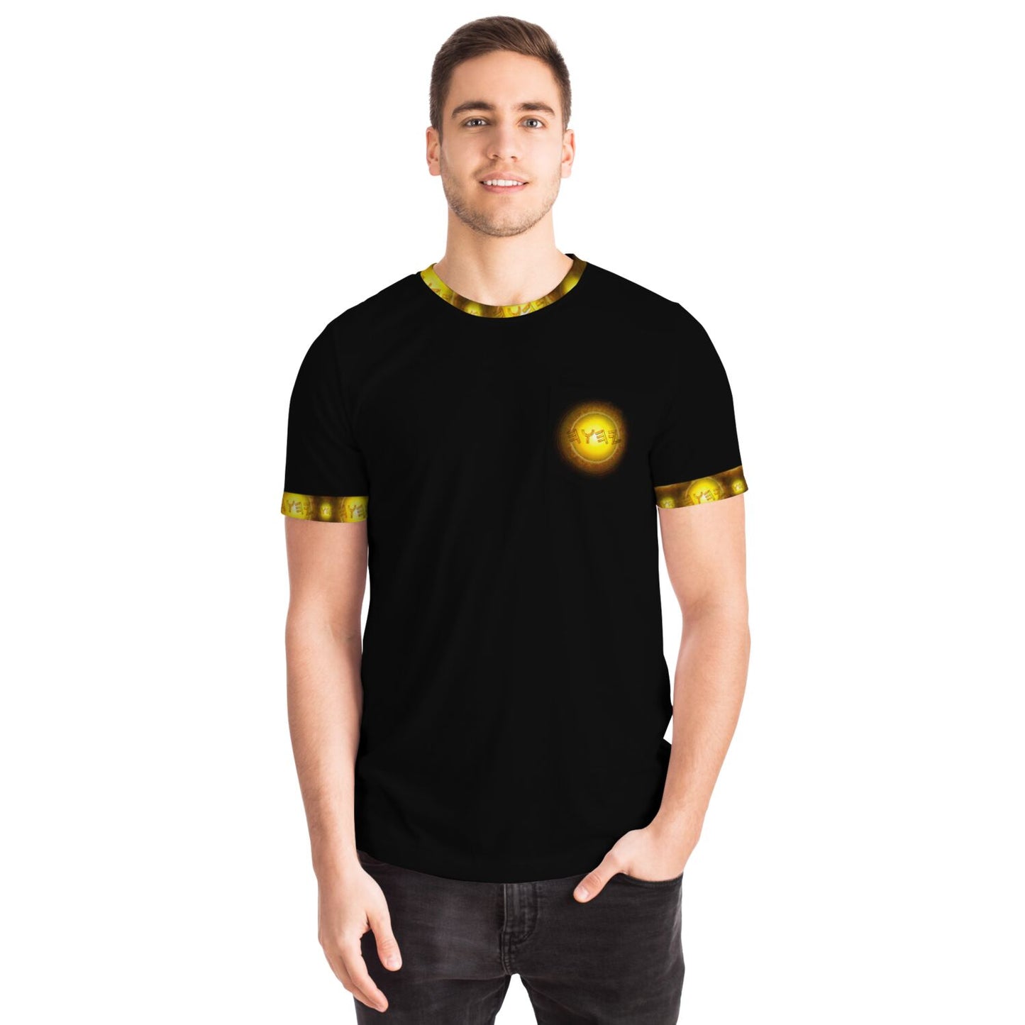 Creator Yahuah 01: Sun, Earth & Fire Designer Unisex Pocket T-shirt