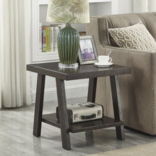 Cargar imagen en el visor de la galería, Athens Contemporary Wood Shelf End Table, Weathered Espresso
