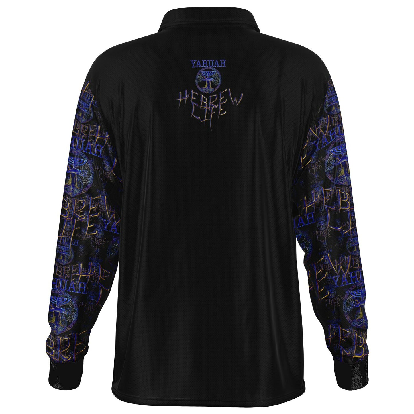 Hebrew Life 01-02 Men’s Designer Long Sleeve Polo Shirt