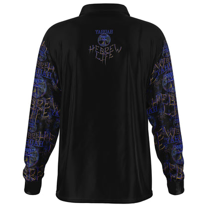 Hebrew Life 01-02 Men’s Designer Long Sleeve Polo Shirt