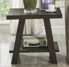 Cargar imagen en el visor de la galería, Athens Contemporary Wood Shelf End Table, Weathered Espresso
