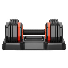 Carica l&#39;immagine nel visualizzatore di Gallery, 25lbs 5 in 1 Single Adjustable Dumbbell Free Weight with Anti-Slip Metal Handle
