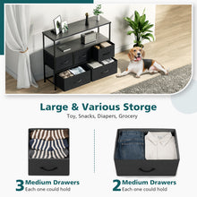 Load image into Gallery viewer, Sweetcrispy Metal Frame 5 Drawer Chest of Drawers (Black)
