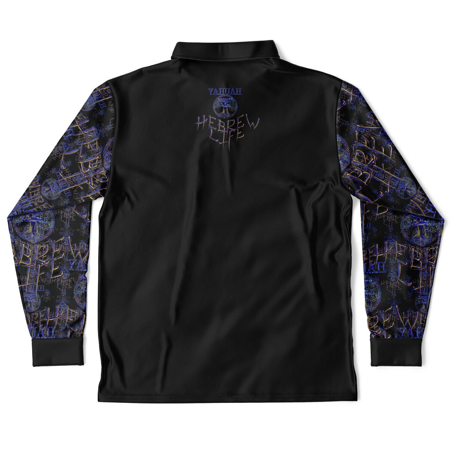 Hebrew Life 01-02 Men’s Designer Long Sleeve Polo Shirt