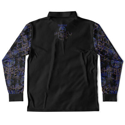 Hebrew Life 01-02 Men’s Designer Long Sleeve Polo Shirt