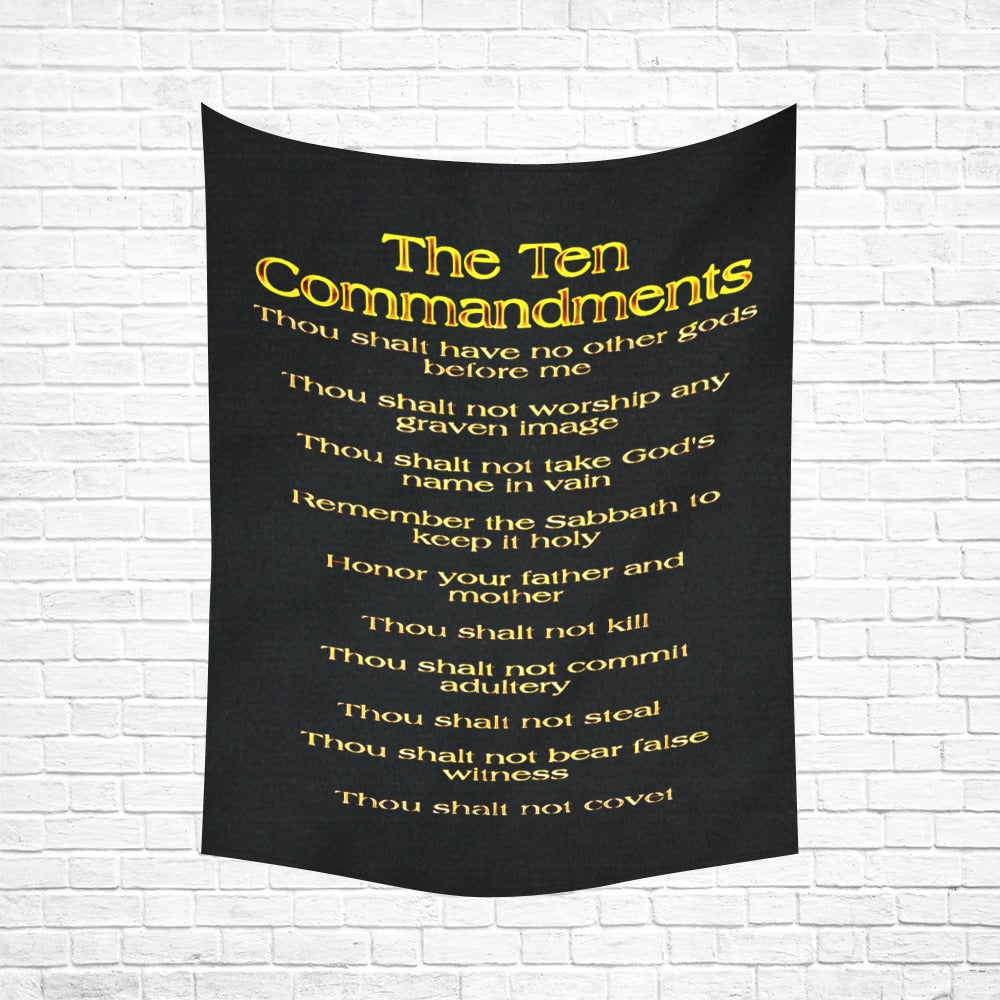Ten Commandments 01 Vertical Wall Tapestry 5ft (W) x 6.8ft (H)