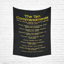 Carica l&#39;immagine nel visualizzatore di Gallery, Ten Commandments 01 Vertical Wall Tapestry 5ft (W) x 6.8ft (H)
