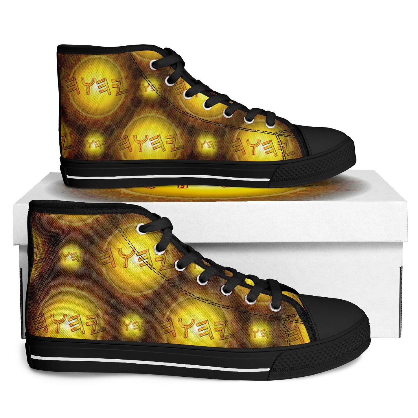 Creator Yahuah 01: Sun, Earth & Fire Urban Peak High Top Unisex Canvas Shoes