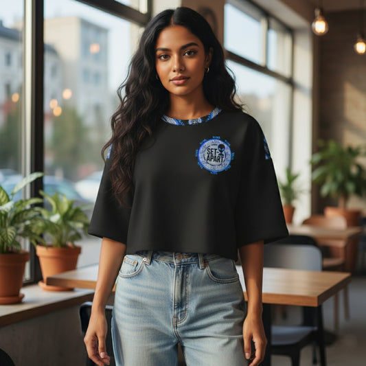 Qadosh (Holy/Set-Apart) Remnant 01-04 Oversized Crop Top