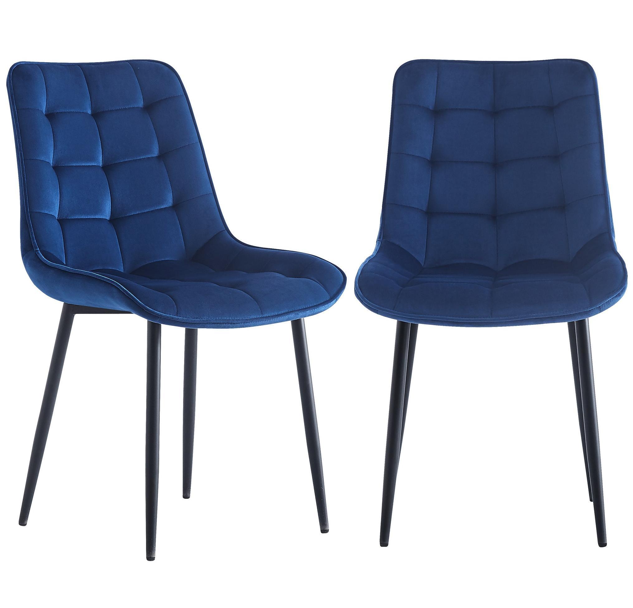 Modern Style Dining Chairs, 2 pieces (Blue)