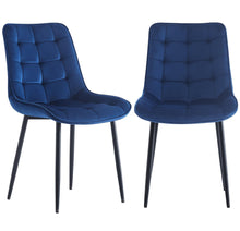 Charger l&#39;image dans la galerie, Modern Style Dining Chairs, 2 pieces (Blue)
