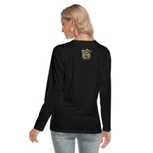 Carica l&#39;immagine nel visualizzatore di Gallery, I Love Yahuah-Master of Hosts 01 Ladies Designer Round Neck Long Sleeve T-shirt
