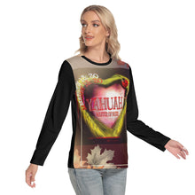 Carica l&#39;immagine nel visualizzatore di Gallery, I Love Yahuah-Master of Hosts 01 Ladies Designer Round Neck Long Sleeve T-shirt
