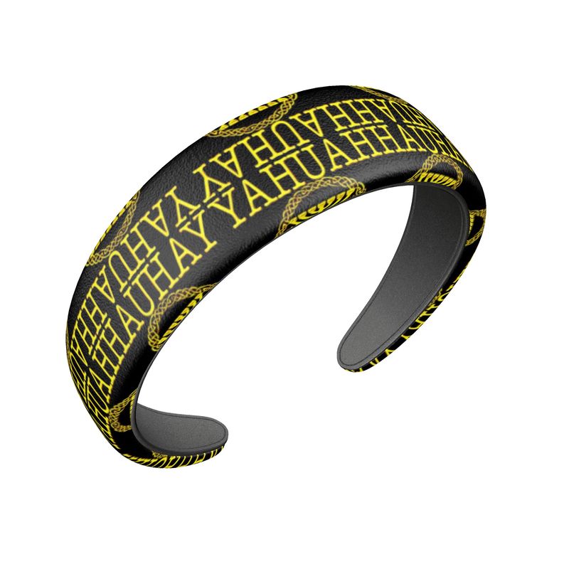 Yahuah-Tree of Life 02-01 Royal Designer Leather Headband