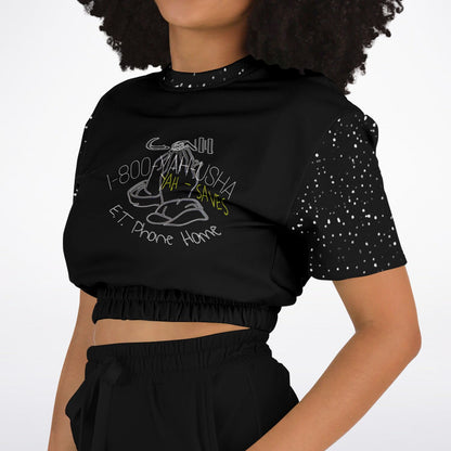 Call Heaven Designer Fashion Triblend Cropped Short Sleeve Sweatshirt