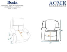 Cargar imagen en el visor de la galería, ACME Rosia Velvet Motion sillón reclinable, azul
