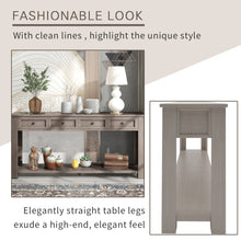 Load image into Gallery viewer, TREXM Console Table/Sofa Table with Storage Drawers and Bottom Shelf for Entryway Hallway (Gray Wash)
