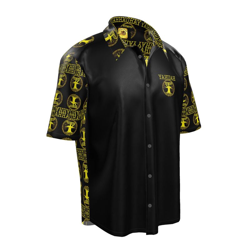 Yahuah-Tree of Life 02-01 Elect Men's Designer Spread Collar Shirt