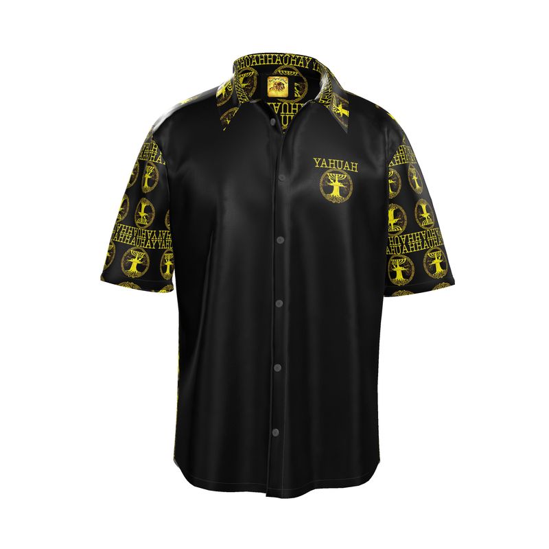Yahuah-Tree of Life 02-01 Elect Men's Designer Spread Collar Shirt