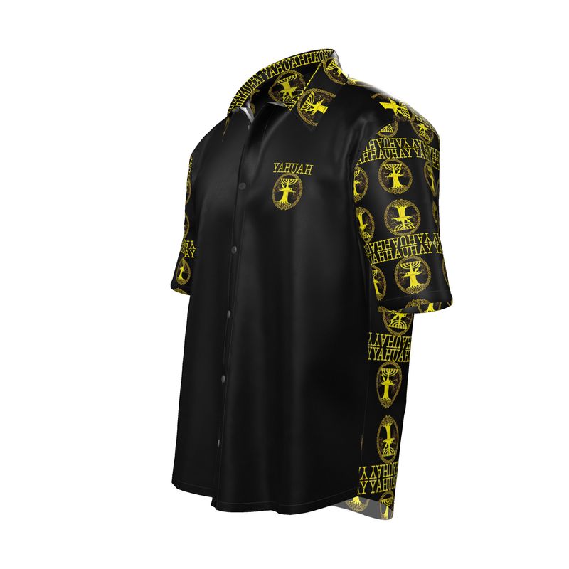 Yahuah-Tree of Life 02-01 Elect Men's Designer Spread Collar Shirt