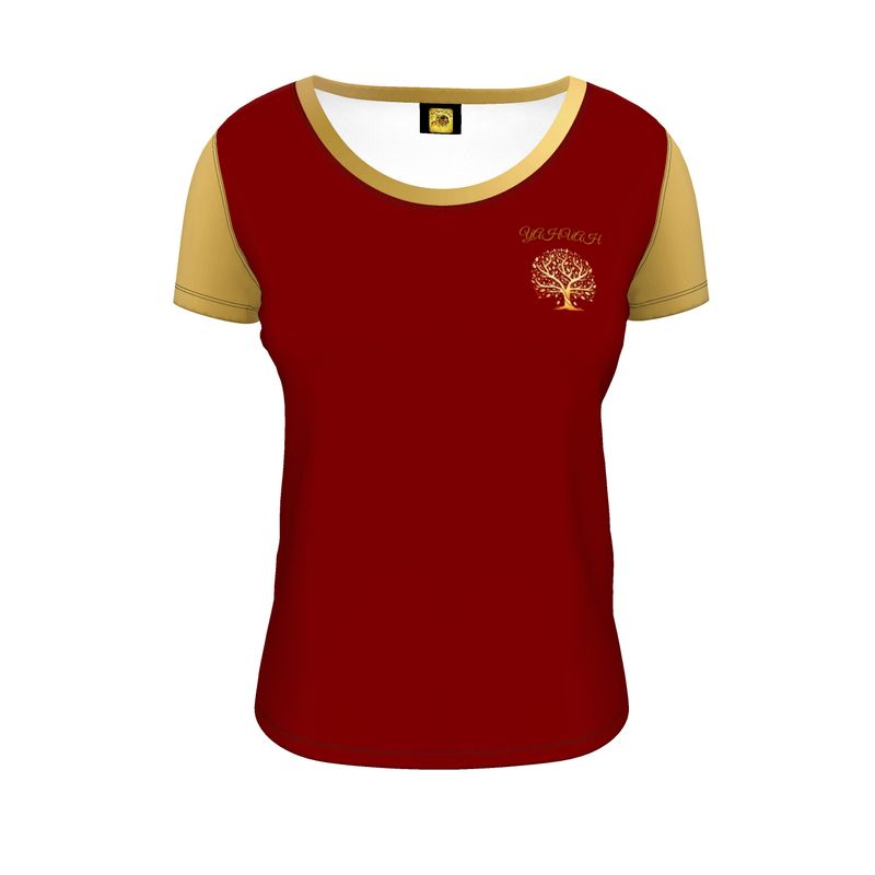 Yahuah-Tree of Life 01 Election Ladies Designer Scoop Neck T-shirt