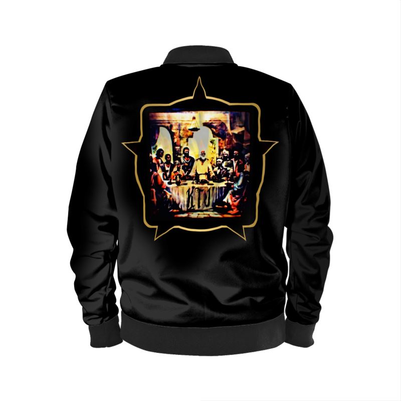 The Last Supper by KTJ 01-01 Men's Designer Bomber Jacket
