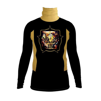 The Last Supper by KTJ 01-01 Men's Designer Slim Fit Turtleneck Sweatshirt