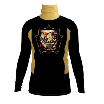 The Last Supper by KTJ 01-01 Men's Designer Slim Fit Turtleneck Sweatshirt