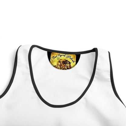 Yahuah-Tree of Life 01-01 Designer Scoop Neck Scuba Vest Mini Dress