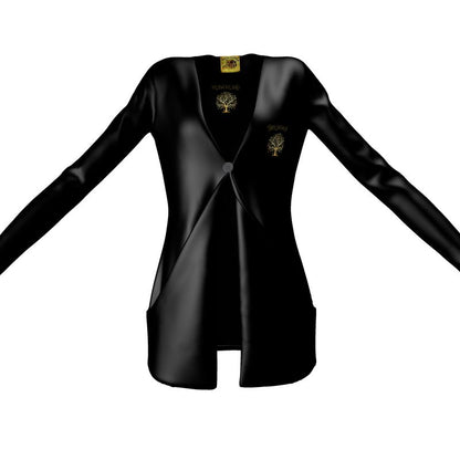 Yahuah-Tree of Life 01-01 Ladies Designer Drop Pocket Cardigan