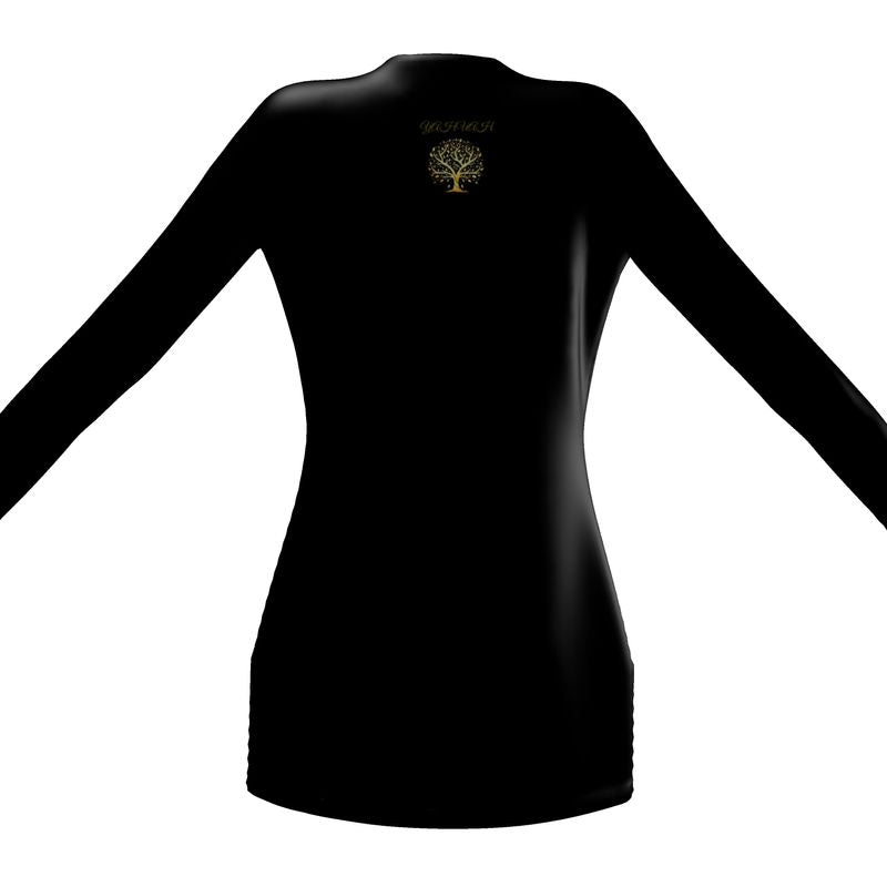 Yahuah-Tree of Life 01-01 Ladies Designer Drop Pocket Cardigan
