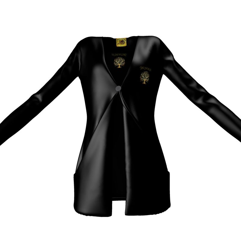 Yahuah-Tree of Life 01-01 Ladies Designer Drop Pocket Cardigan