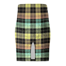 Load image into Gallery viewer, Picture Plaided 01-01 Designer Pencil Mini Skirt
