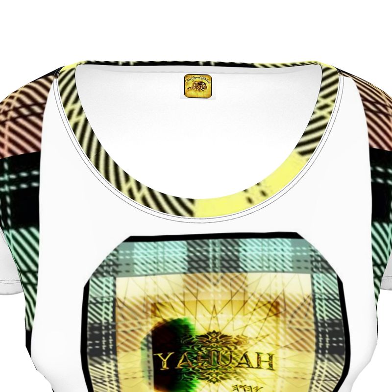 Picture Plaided 01-01 Camiseta de diseñador con cuello redondo para mujer 