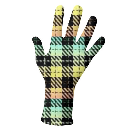 Picture Plaided 01-01 Designer Lycra Gloves