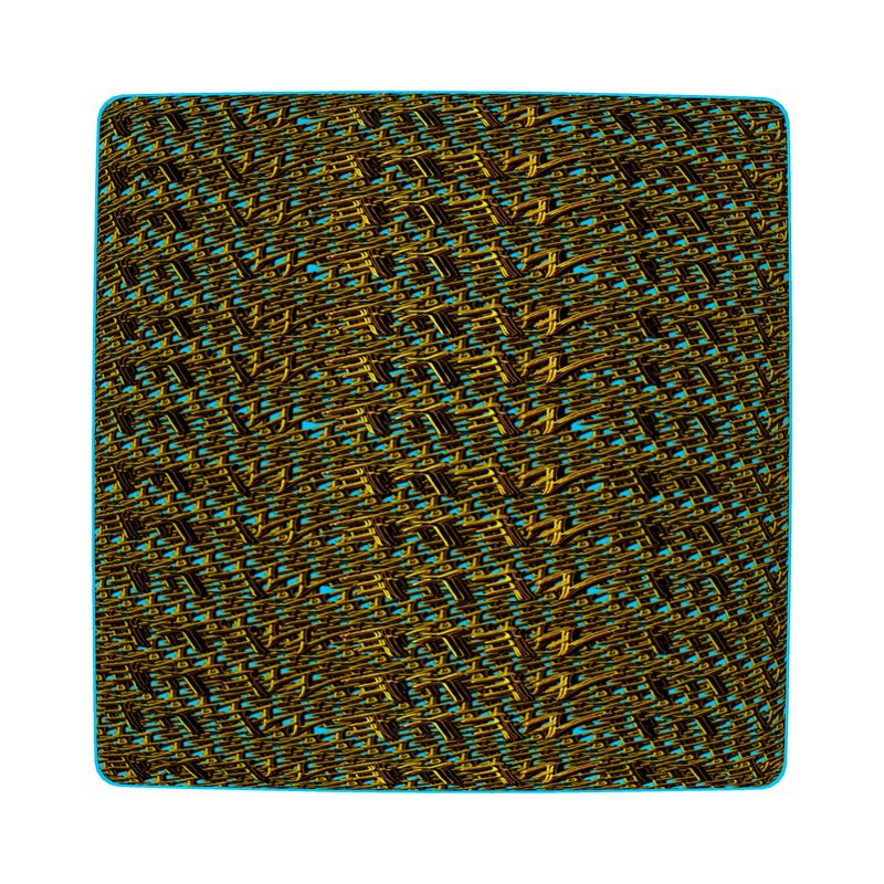 Camo Yahuah 01-01 Blue Designer Footstool (Square, Round or Hexagonal)