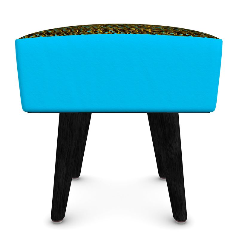 Camo Yahuah 01-01 Blue Designer Footstool (Square, Round or Hexagonal)