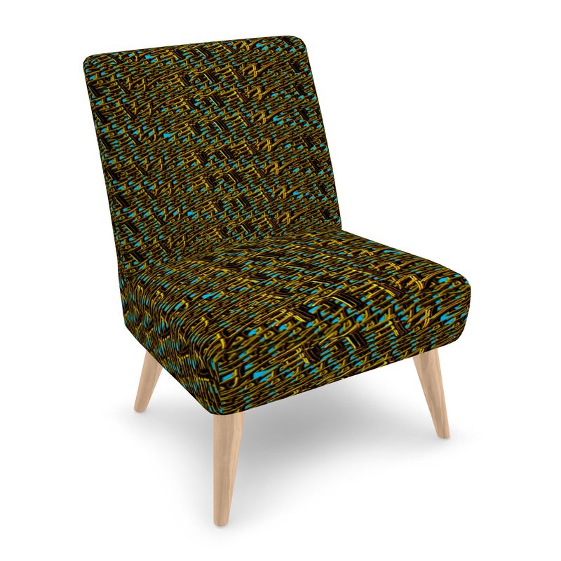 Camo Yahuah 01-01 Blue Designer Occasional Slipper Chair