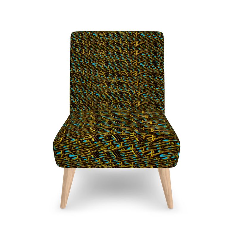 Camo Yahuah 01-01 Blue Designer Occasional Slipper Chair