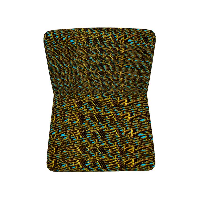 Camo Yahuah 01-01 Blue Designer Occasional Slipper Chair