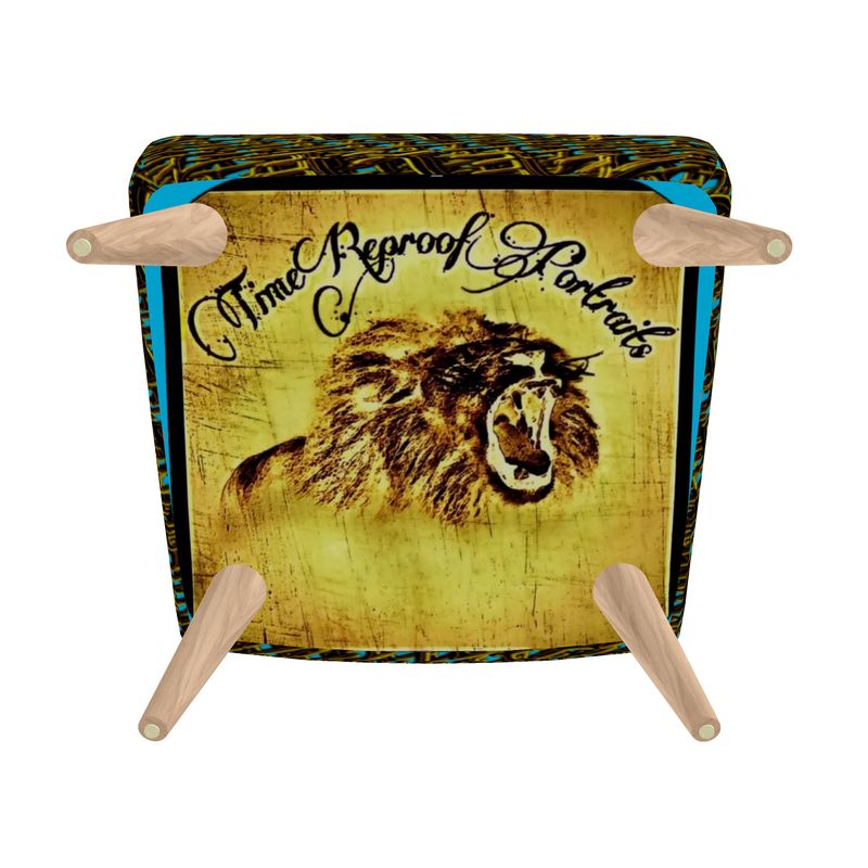 Camo Yahuah 01-01 Blue Designer Occasional Slipper Chair