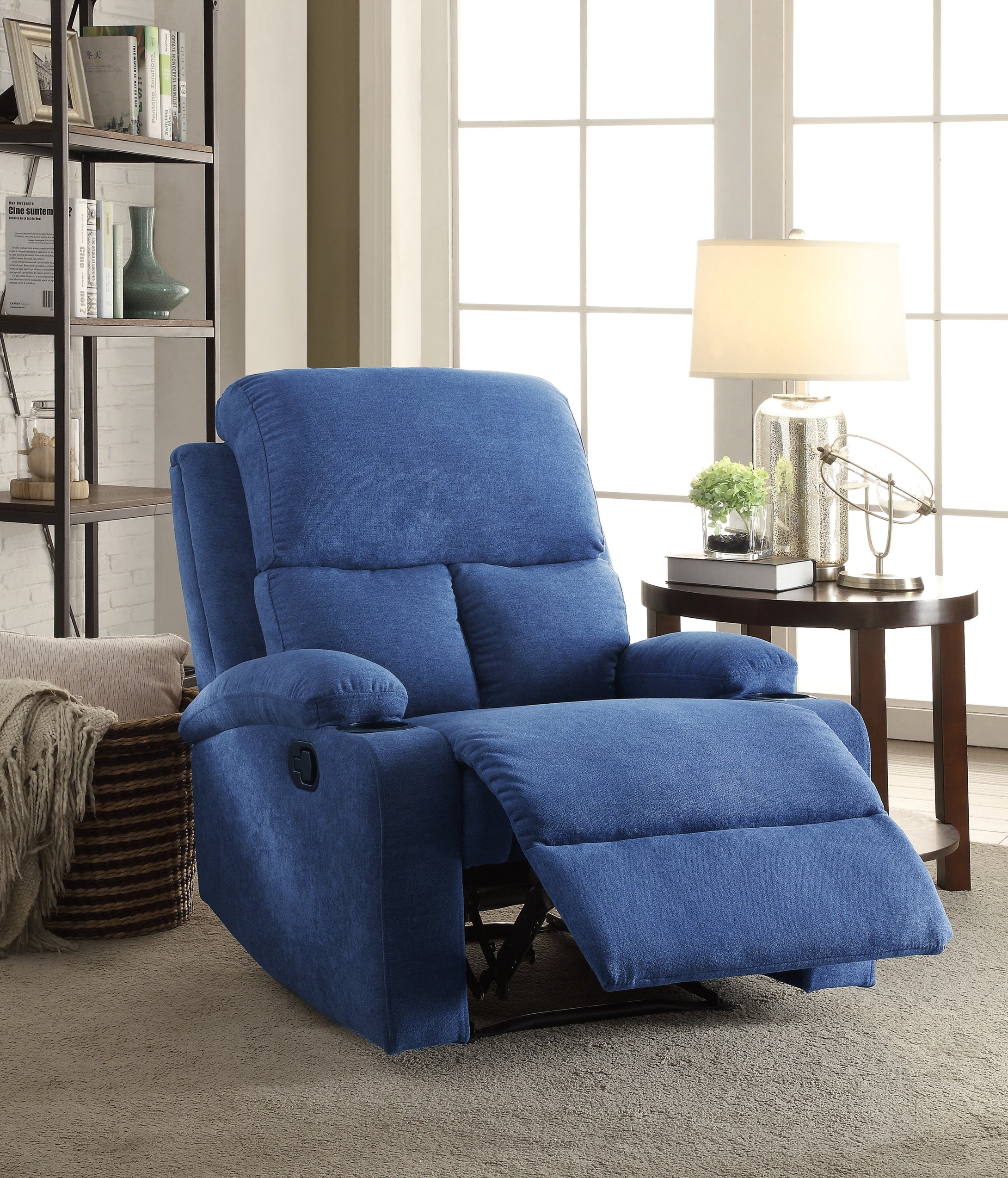 ACME Rosia Velvet Motion sillón reclinable, azul