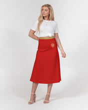 Charger l&#39;image dans la galerie, Yahuah-Tree of Life 01 Elected Designer A-Line Midi Skirt
