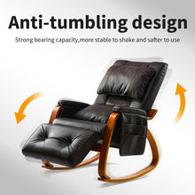 Load image into Gallery viewer, Reclining Brown Leather Rocking Chair
