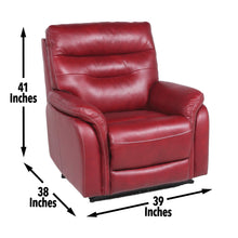Load image into Gallery viewer, Contemporary Style, Top-Grain Leather Motion Recliner Control Panel, USB Charging, Home Button, Wine or Coffee Color

