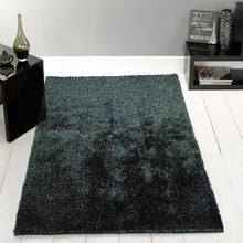 Load image into Gallery viewer, Black Ash Fuzzy Shaggy Hand Tufted Area Rug
